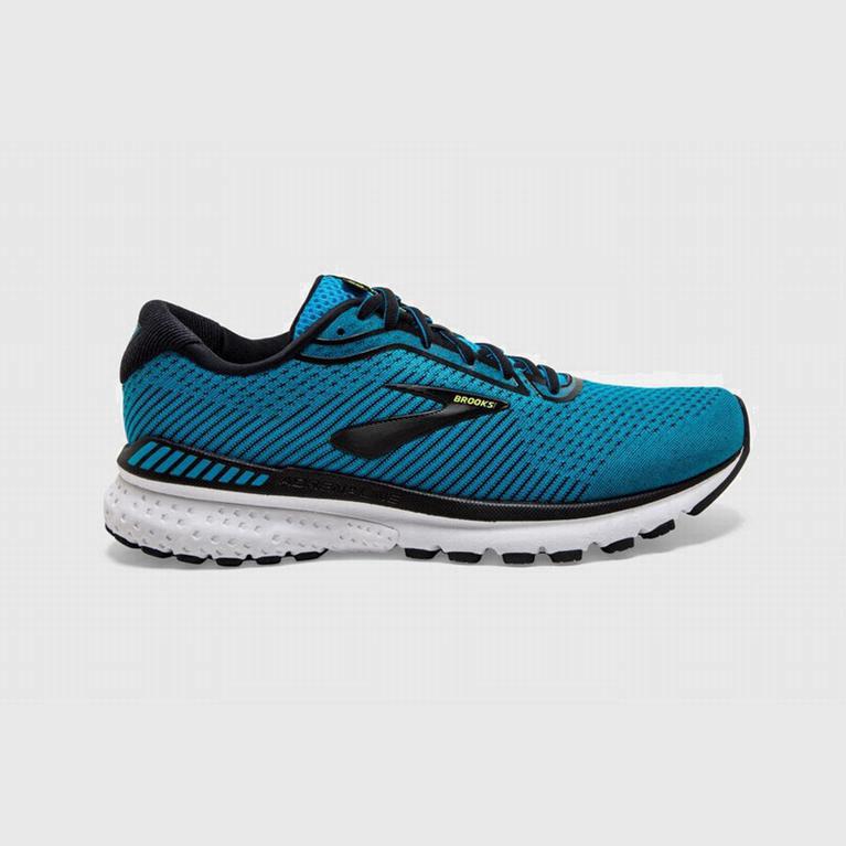 Tenis Brooks Adrenaline Gts 20 - Zapatillas Para Correr En Asfalto Hombre - Negras / Azules (AGIW-79